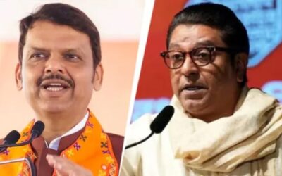 fadnvis with raj thakare